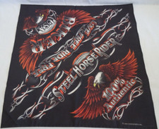 BIKER USA Live Free Ride Free STEEL HORSE RIDER Bandana Handkerchief Scarf 21x22