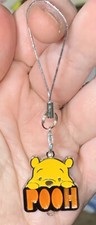 Silver Winnie The Pooh Charm Purse Keychain  Zipper Pull Attachment 