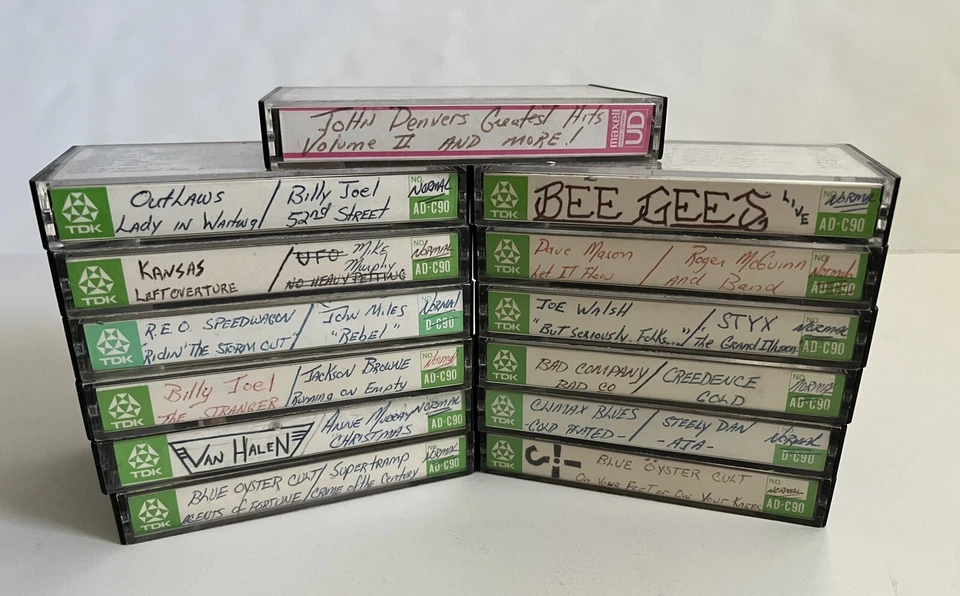 REO VAN HALEN BLUE OYSTER STEELY B GEES SUPERTRAMP MIX LOT 13 CASSETTES BKLOT Foto 2 de 4