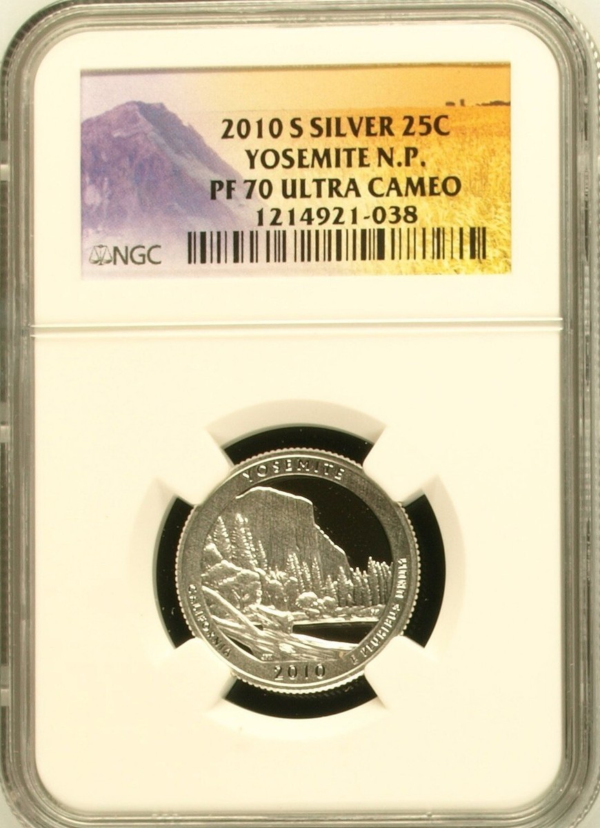 2010 S Silver 25¢ Yosemite National Park NGC PF 70 Ultra Cameo | eBay