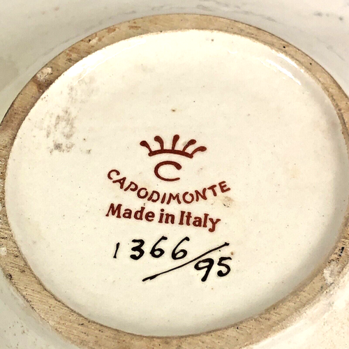 Capodimonte Ashtray Cherubs Numbered Made in Italy - Picture 5 of 6