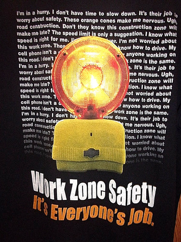 HIGHWAY WORKZONE SAFETY black XL t shirt