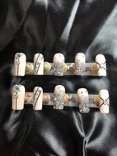 Z Nails!  Gorgeous Set of Handmade press On Nails. 