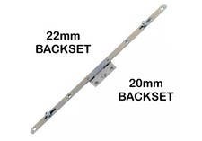 Inline Espag  Window Lock Gearbox Flat Rail Bar 800mm 22mm 20mm backset