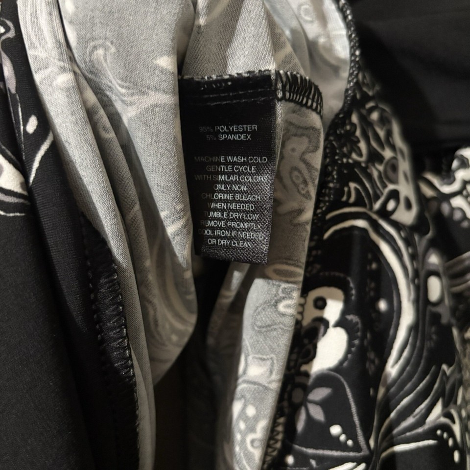 White House Black Market Tunic Dress Womens XL Multicolor Paisley Print Band Hem eBay