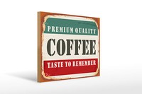 Holzschild Retro 40X30 Cm Premium Quality Coffee Kaffee Deko Schild Wooden Sign