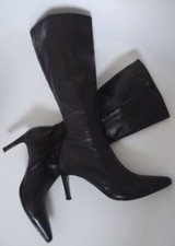 ENRICO ANTINORI Luxus Damen Hochschaft STIEFEL Leather Pumps SoftLeder 38,5