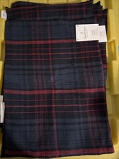 Hearth  Hand Magnolia 3Pc Placemat Set Holiday Plaid Woven Green Red Cottage