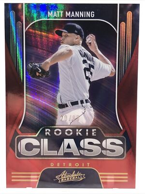 2022 Panini Absolute Rookie Class Spectrum Red #RC-6 Matt Manning /99 RC Tigers