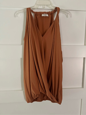 New Zenana halter style chestnut soft cross Tank top