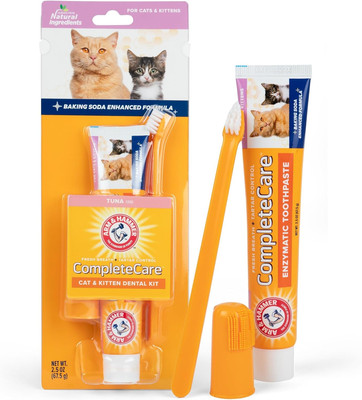 for Pets Complete Care Cat & Kitten Dental Kit | Includes 2.5 Oz Tuna Flavor Enz