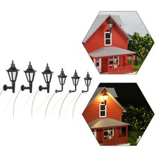 5Stk Modellbahn LED Laternenlampen Wandleuchten Spur Lampe Bonsai Dekor