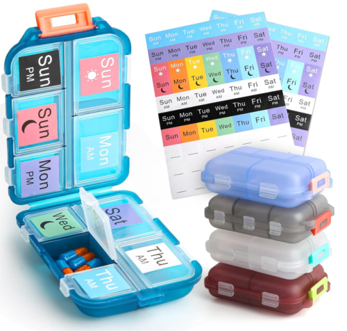 5PC Weekly Pill Box Case Grids Pill Organizer Tablet Storage Container Multisize