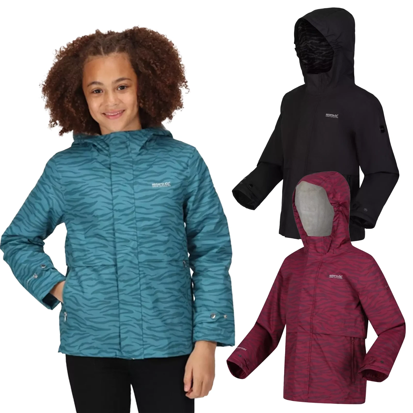 Regatta Bambee Kids Girls Insulated Rain Coat School Waterproof Jacket RRP 60