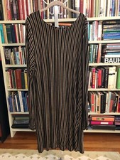 SALE!! Cynthia Ashby Brown Black Stripe Long Tunic, Dress Lagenlook