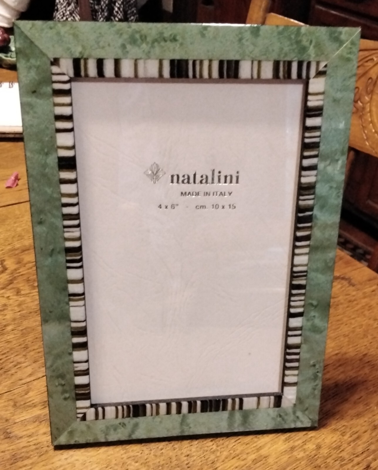 Natalini 4x6 Picture Frame Marbled Green With Stripes Italy eBay