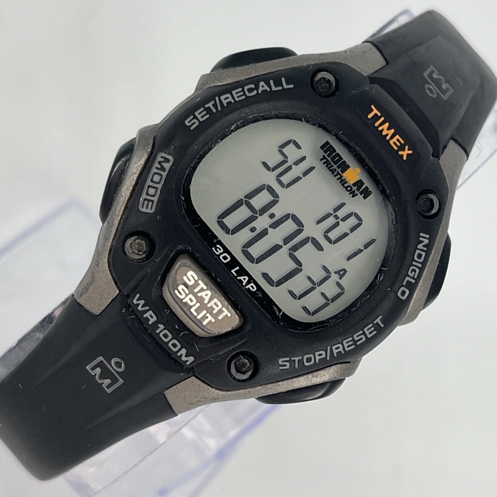 Timex Ironman Triathlon Watch Men Indiglo Black O… - image 1