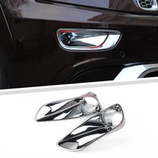 Chrome Fog Light Cover Fog Lamp Frame Cover Trim For Jeep Grand Cherokee 2014 Chrome Fog Light Cover Fog Lamp Frame Cover Trim For Jeep Grand Cherokee 2014