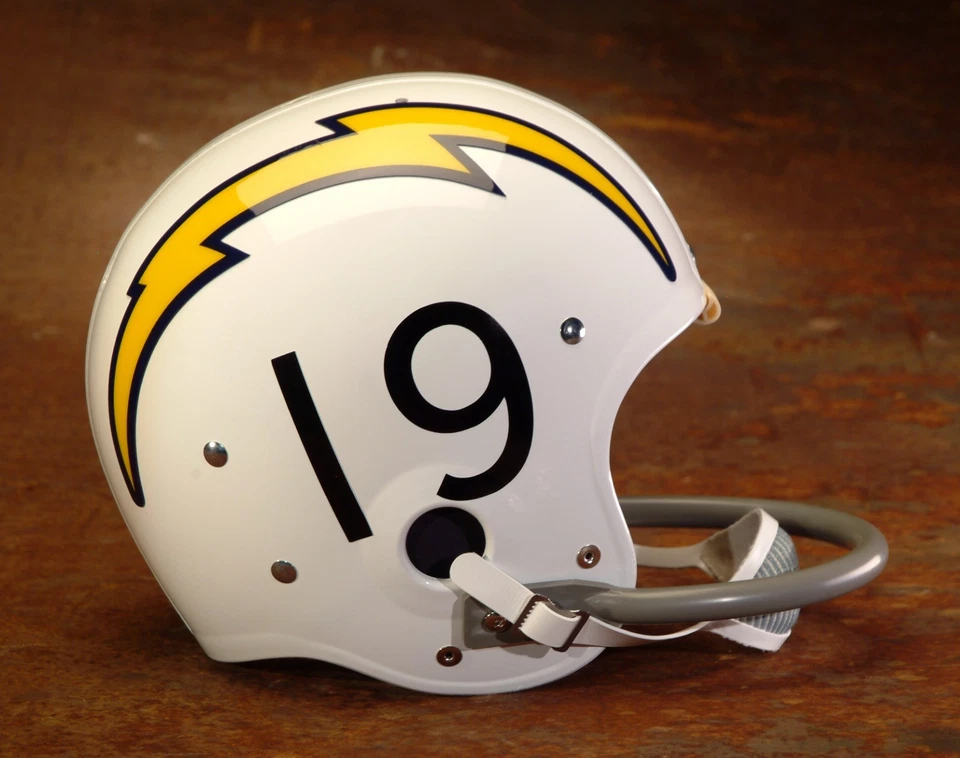 Casco de fútbol americano vintage estilo NFL San Diego Chargers - Lance Alworth 1962-1970 Foto 2 de 3