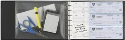 54255N 7 Ring Binder for 3 On A Page Checks 14 3/16 x 9 5/8''