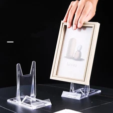 Acrylic Display Easels Adjustable Plastic Plate Holder Stand Picture Frames Ra↔