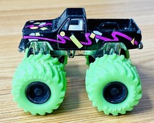 Road Champs Monster Truck 1987 Vintage Black Truck Neon Green Wheels