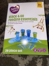 Parents Choice Stack  Go Feeding Essentials 28 piece. Cups-Plates-Spoons-Forks