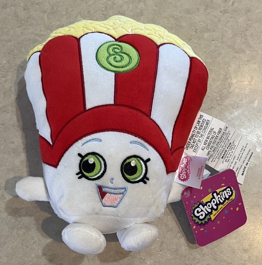 Shopkins Plush Poppy Corn Pop Corn Licensed 10” Medium  Toy Kids Plush