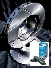 VMAX SLOTTED fits Lexus GS430 UZS190 FRONT Disc brake Rotors Pair AND BENDIX PAD