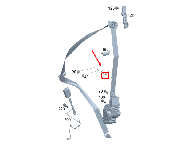 MERCEDES-BENZ GLA H247 Front Left Seatbelt A24786092039C94 NEW 