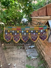 Indian Textile Art Toran Welcome Gate Embroidered Door Decoration Tapestry Arch