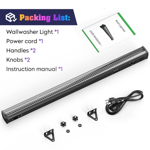 4PCS RGB Wall Wash Light Bar 252LED DMX Stage DJ Beam Washer Disco Party Lights - Picture 12 of 15