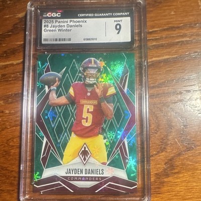 Panini 2025 Phoenix Green Winter Rookie Jayden Daniels #8 Commanders CGC 9