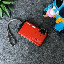 Red Nikon Coolpix AW100 Waterproof/ Tested Working