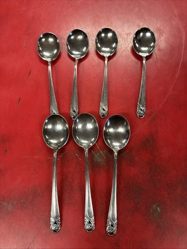 7 International Spring Glory Sterling Silver Soup Spoon 6 1/2 Inch 273.55 Grams