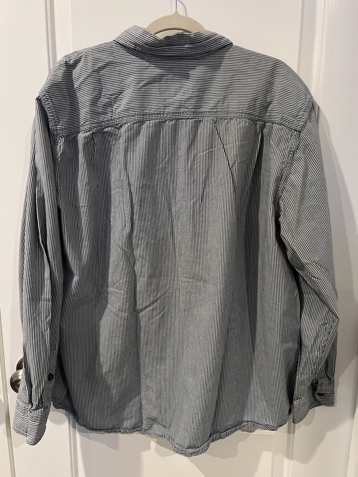 Carhartt Loose Fit Pinstripe Button Down Cotton Shirt Size XL thumbnail 2