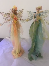2- 13” Pole Dolls Porcelain Fairy