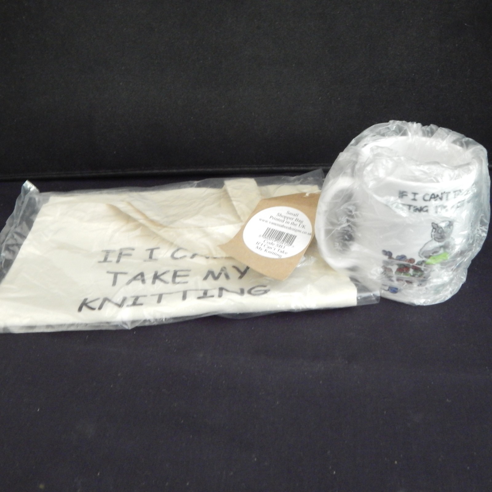 Gift For A Knitter Mug & Bag - If I Can't Take My Knitting I'm Not Going NEW