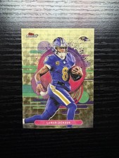 Marketplace image: 2025 TOPPS FINEST LAMAR JACKSON SUPERFRACTOR 1/1 #124