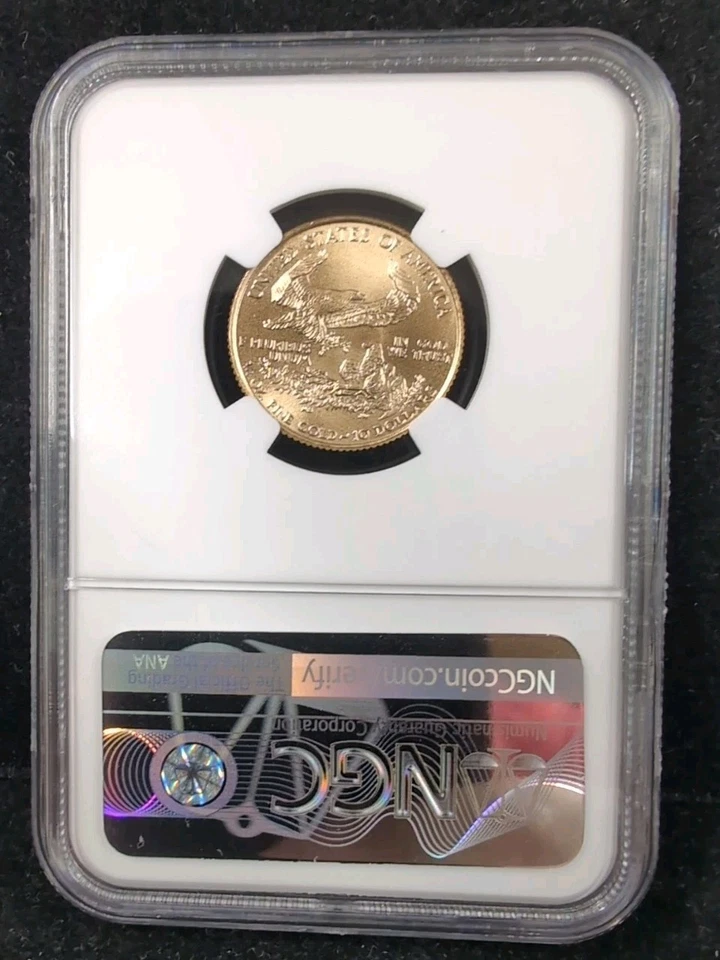 1994 EAGLE G$10 Gold American Eagle 1/4 Oz NGC MS 69 5787 - Image 3 of 4