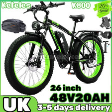 NEW K800 Electric Bicycle 48V 20AH E-Mountainbike 26" Fat Tyre Ebike UK STOCK