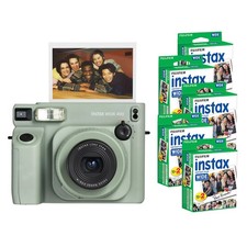 Fujifilm Instax Wide 400 Camera Green  Instax Wide Instant Film 100 Sheets 