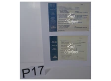 1 Sheet of 2 Diff Repro Top SIGN Info Card Inserts for W/E & A/E Payphones - P17