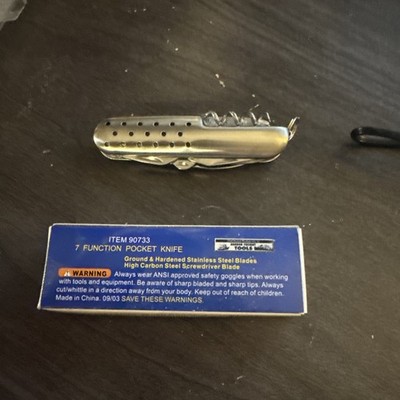 NEW Compact Stainless Steel 7 Function Multi Tool Pocket Knife Polished Blades
