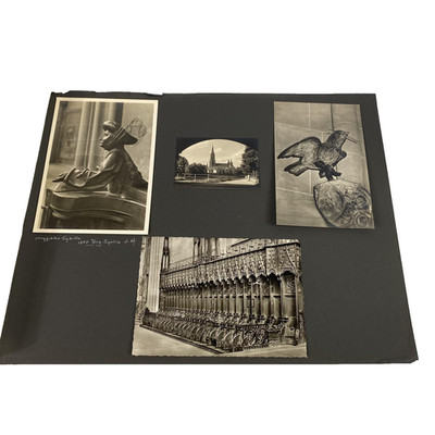 Vintage Ulm Minster Germany Scrapbook Page Photos Postcards Ulmer Spatz Art