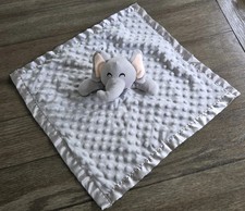 Pro Goleem - Gray Elephant Lovey Security Blanket Minky Dot Satin Back 16 Plush