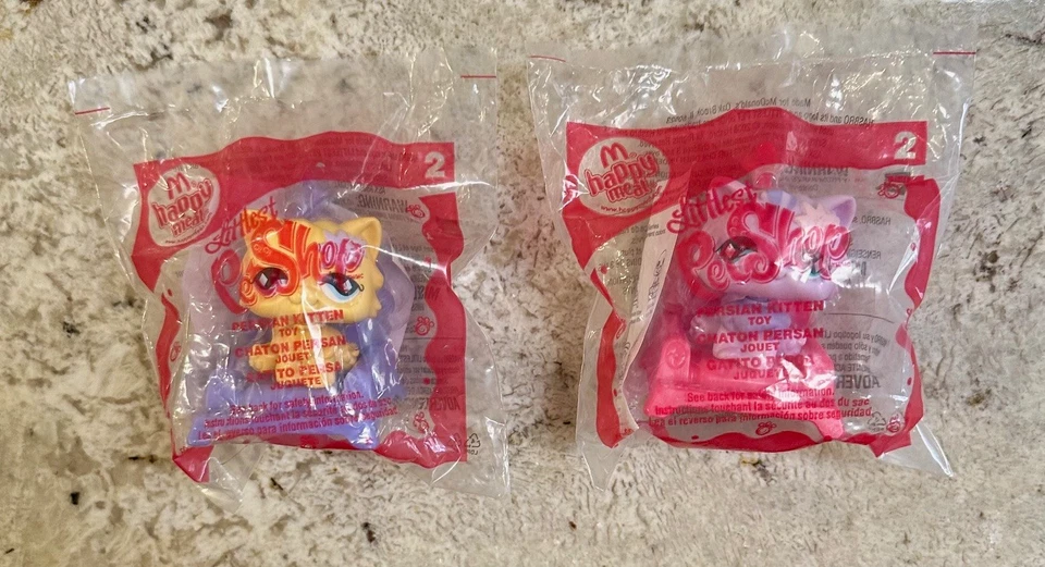 McDonald's 2005 Littlest Pet Shop Lot of Ten (1-6, with both colors 1-4) - NEW - Image 4 of 4