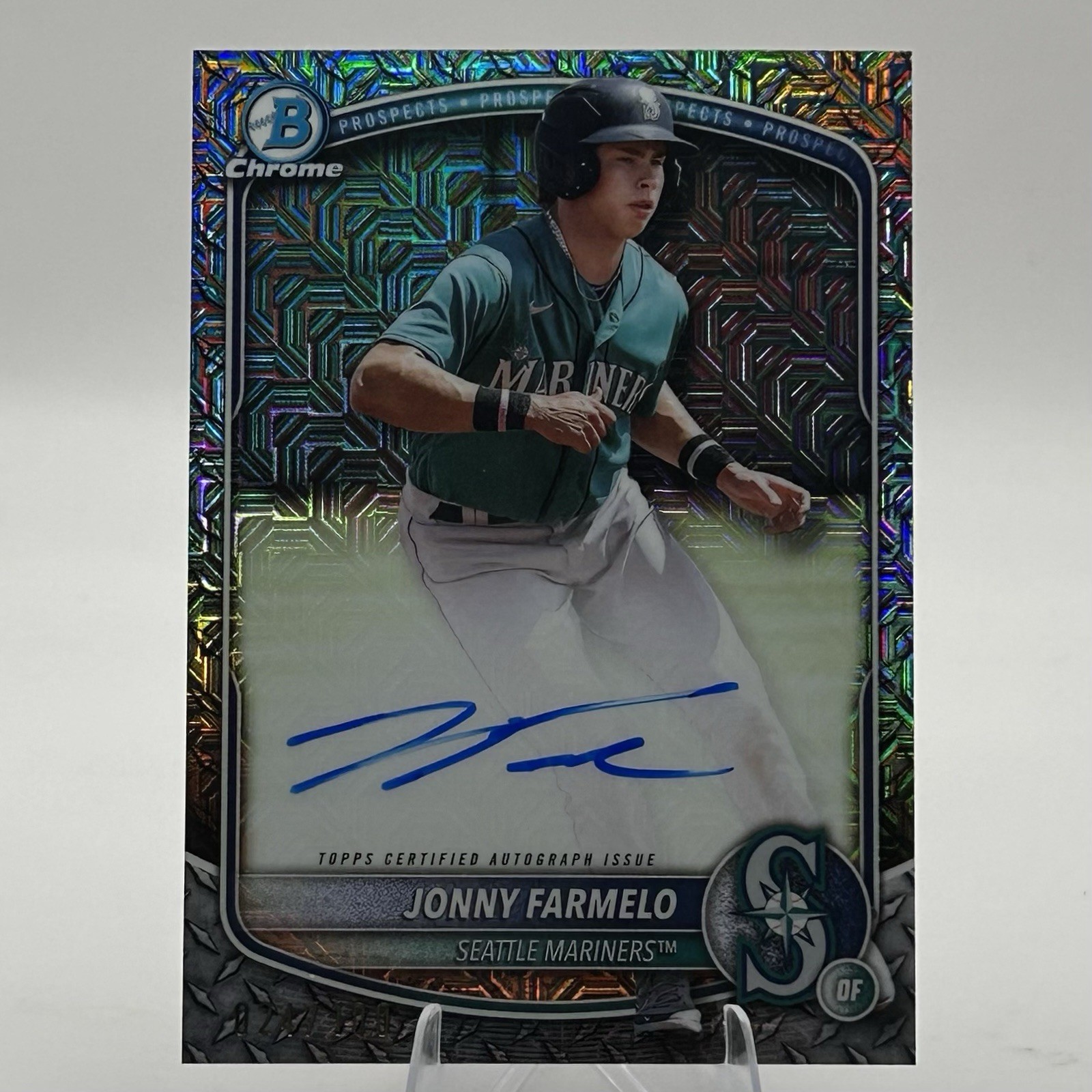 2025 Bowman Chrome Steel Mojo Refractor-Jonny Farmelo Autograph- #/100 BMA-JFA