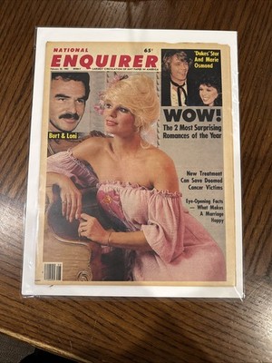 National Enquirer Feb 22 1982 Burt & Loni Bagged And Boarded!!!