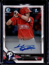 2018 Bowman Chrome Jose Gomez Prospects Auto Autograph #CPA-JG Phillies